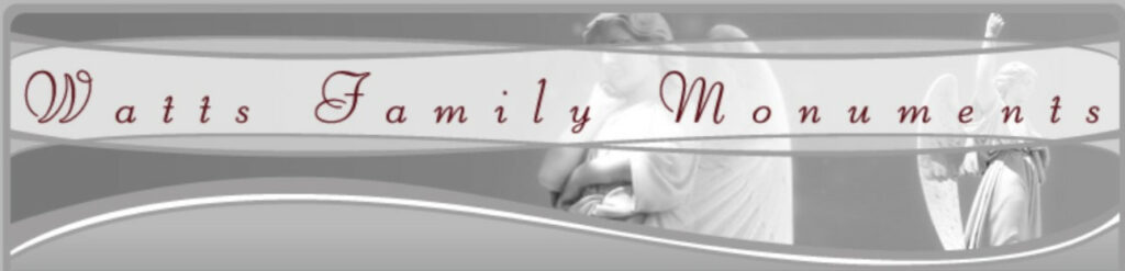 Watts Family Monuments header image